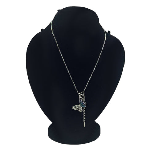 Glimmering Butterfly Pendant Necklace - D51 - 3